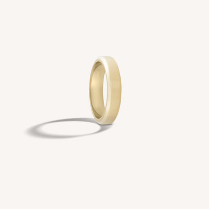 Brushed Slim Beveled Ring